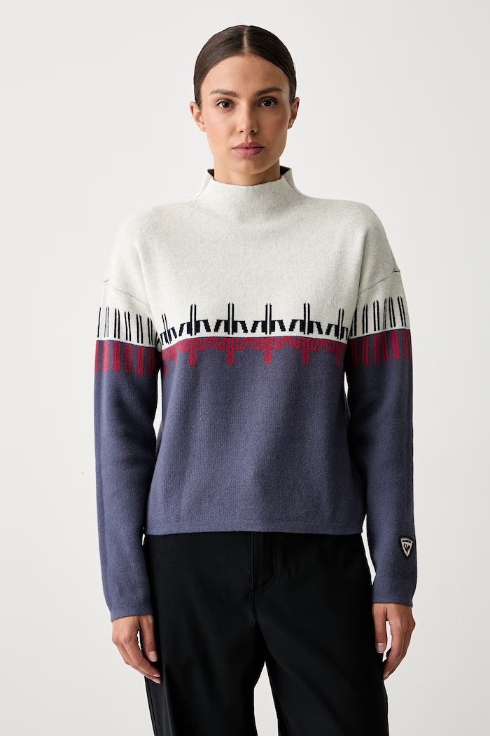 Rossignol sweter damski z wełny merino beżowy RLOWO07