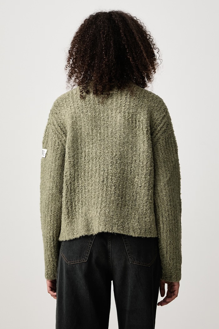 Odzież MM6 Maison Margiela Sweter damski z dodatkiem wełny S62HL0055.M13342 zielony