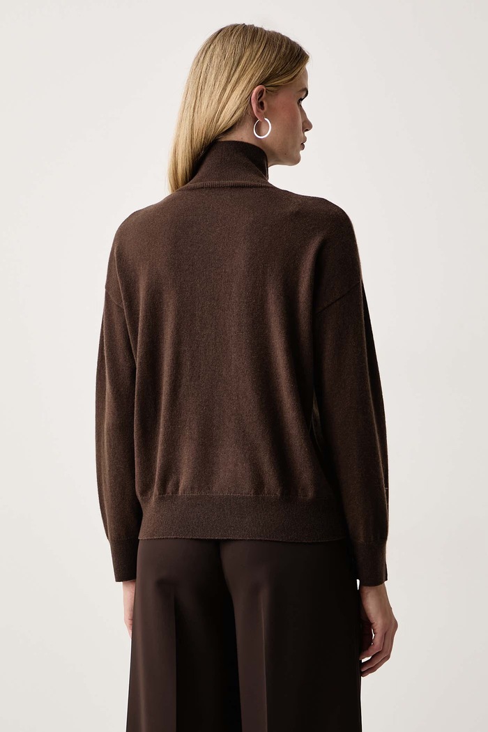 Odzież Seventy Venezia Sweter damski wełniany MT4233.900331 brązowy