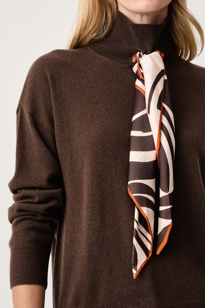 Sweter damski wełniany Seventy Venezia MT4233.900331 brązowy