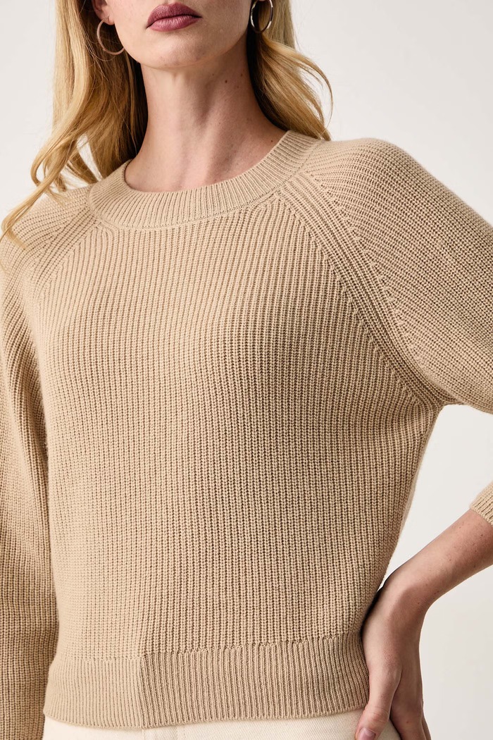 Sweter damski wełniany Seventy Venezia MT4212.900331 beżowy