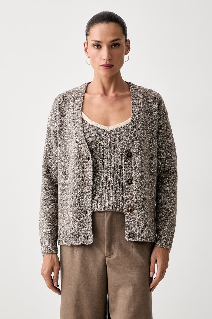 Seventy Venezia kardigan damski z bawełną beżowy MT4223.930120