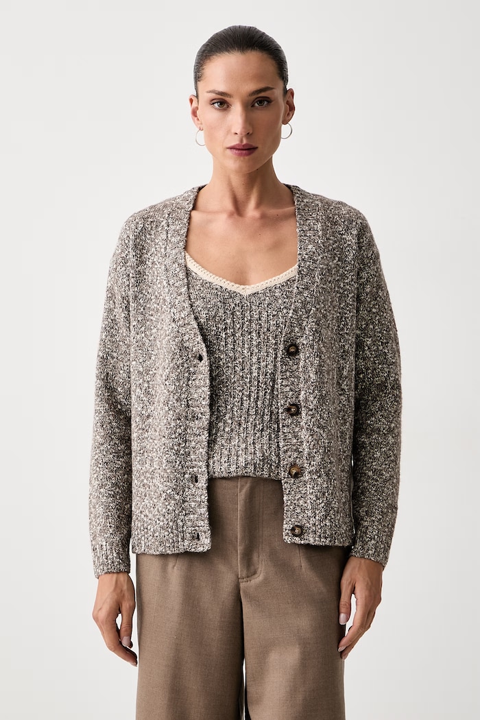 Seventy Venezia kardigan damski z bawełną beżowy MT4223.930120