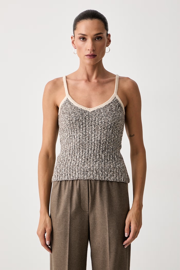 Seventy Venezia kardigan damski z bawełną MT4223.930120 beżowy AW26