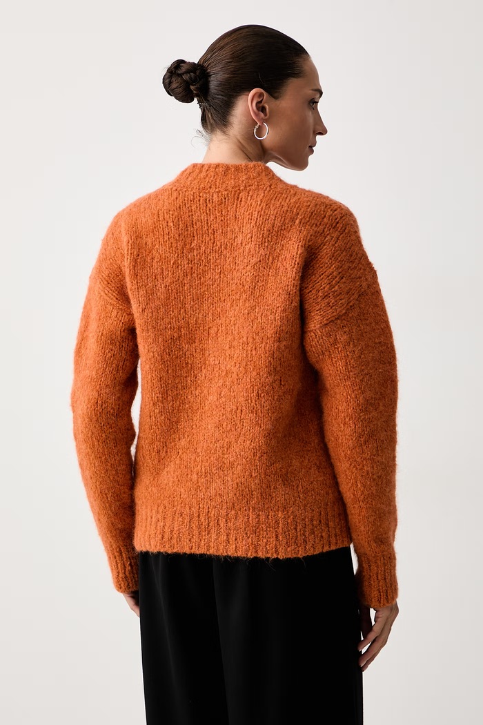 Odzież Seventy Venezia sweter damski z wełną MT4273.910806 pomarańczowy