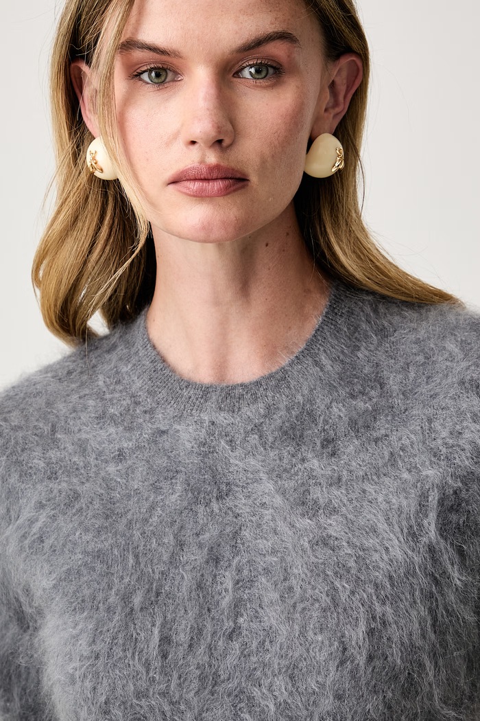 Seventy Venezia T-shirt damski kaszmirowy szary MT4237.900356