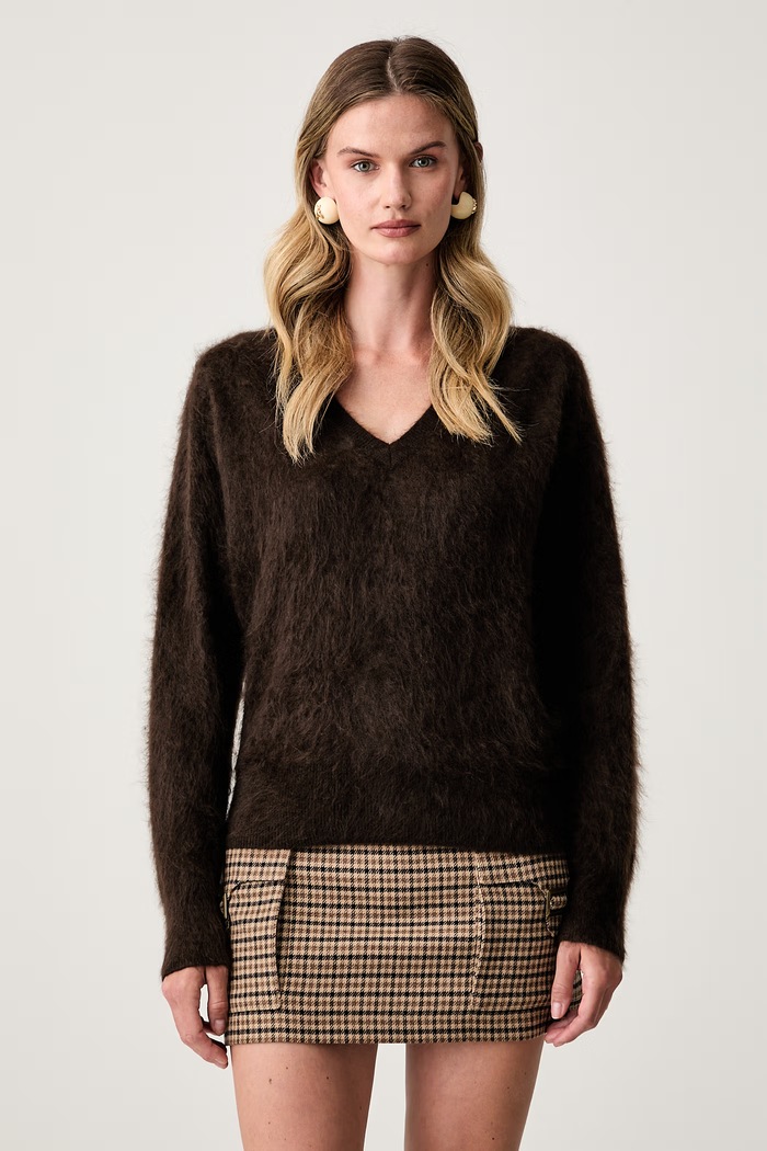 Seventy Venezia sweter damski kaszmirowy brązowy MT4236.900356