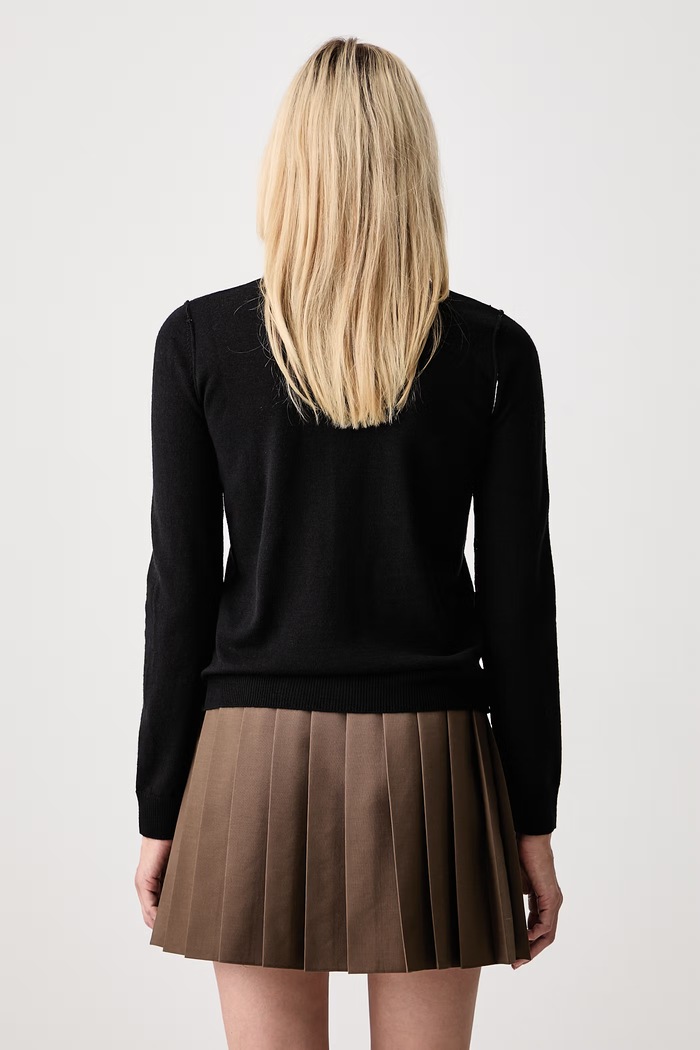 Odzież MM6 Maison Margiela kardigan damski z wełną S52HP0044.M13037 czarny