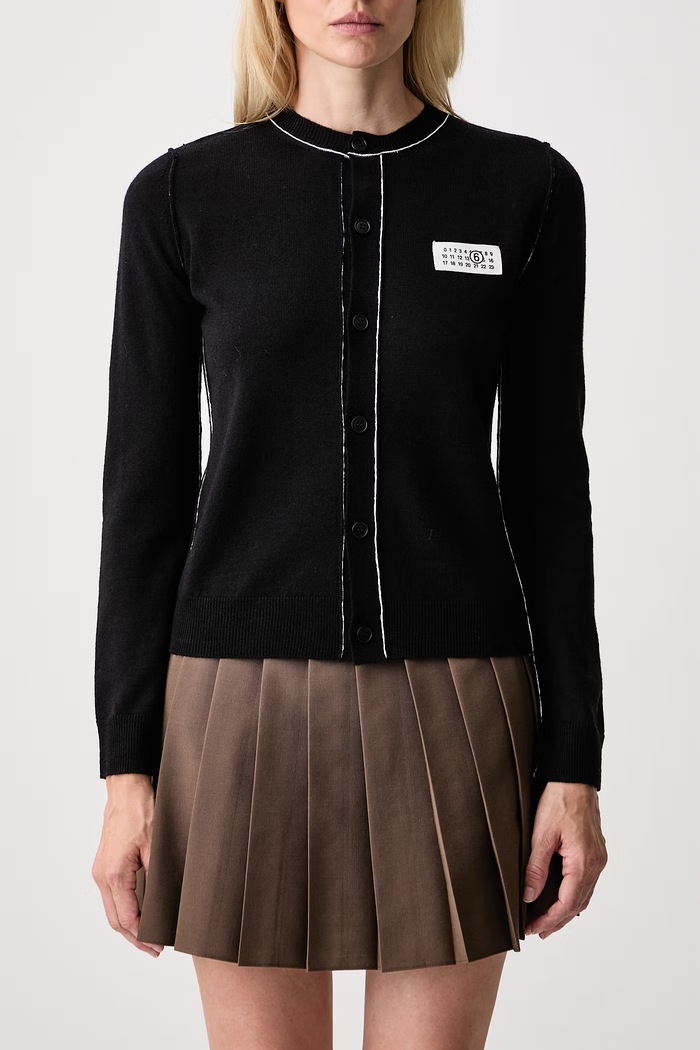 MM6 Maison Margiela кардиган жіночий з вовною S52HP0044.M13037 чорний
