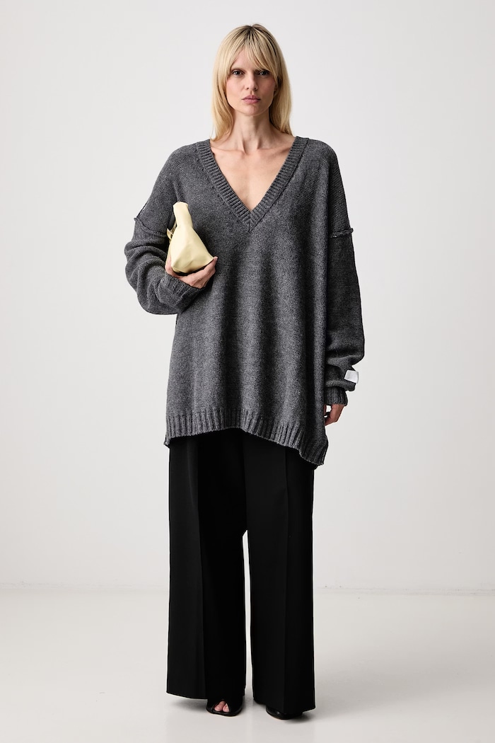 MM6 Maison Margiela sveter dámsky s vlnou S52HN0016.M13289 sivá AW26