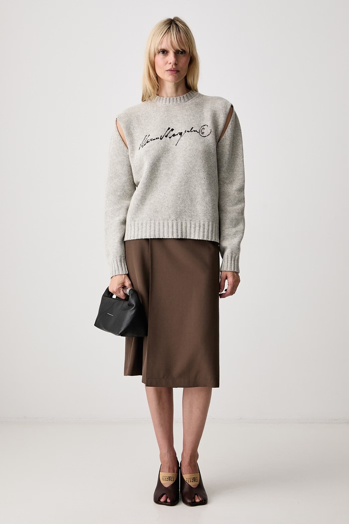 MM6 Maison Margiela sweter damski z wełną S52HL0065.M13288 szary AW26