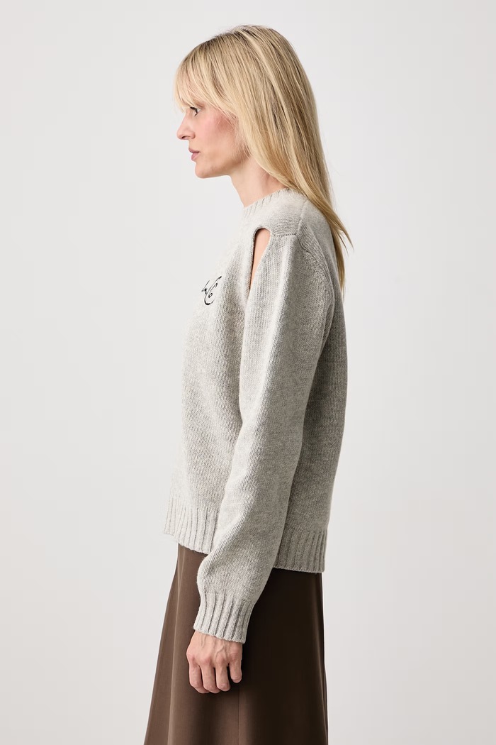 MM6 Maison Margiela sweter damski z wełną szary S52HL0065.M13288