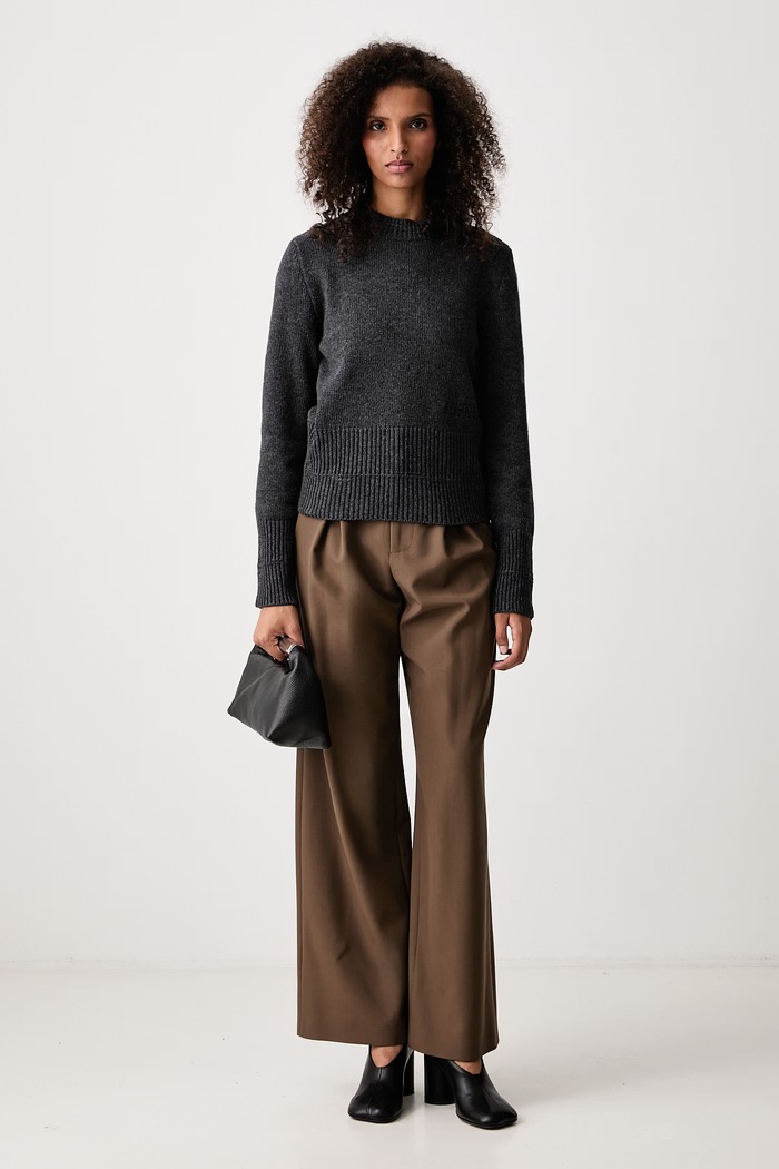 MM6 Maison Margiela Sweter damski z wełną S52HL0064.M13287 szary AW26