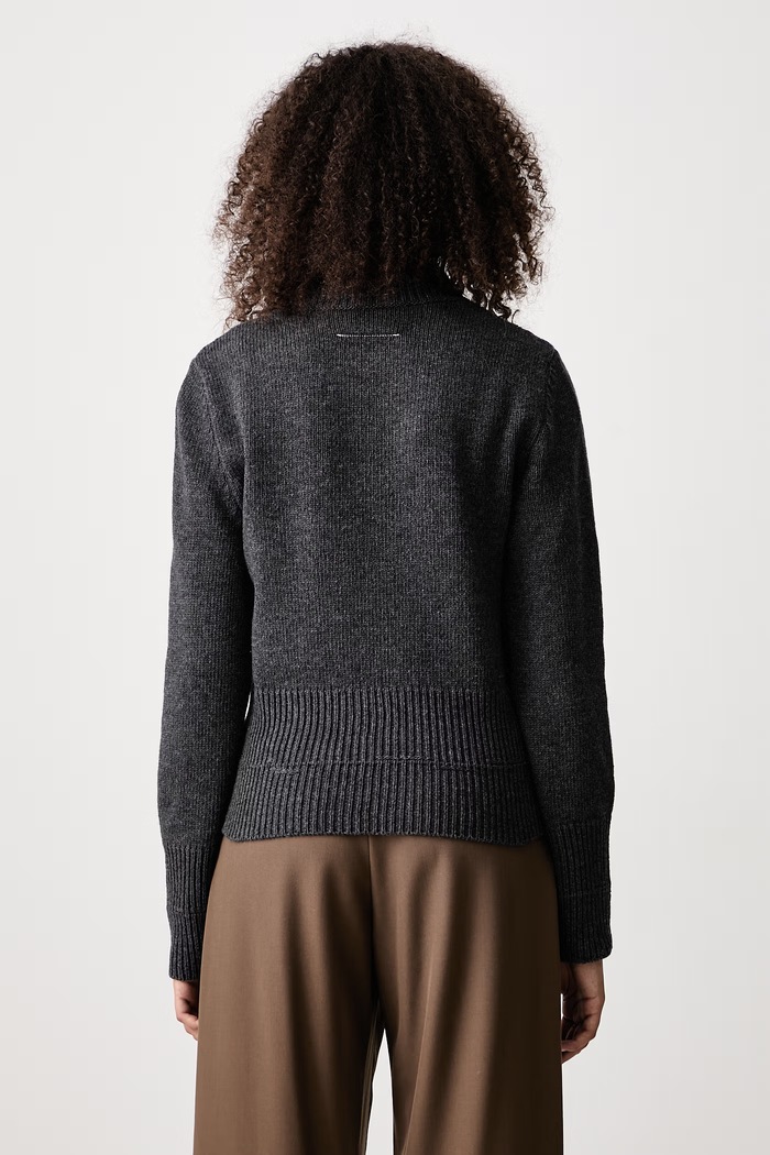Odzież MM6 Maison Margiela Sweter damski z wełną S52HL0064.M13287 szary
