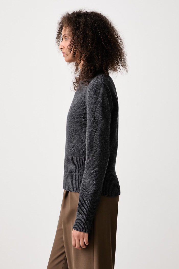 Sweter damski z wełną MM6 Maison Margiela S52HL0064.M13287 szary