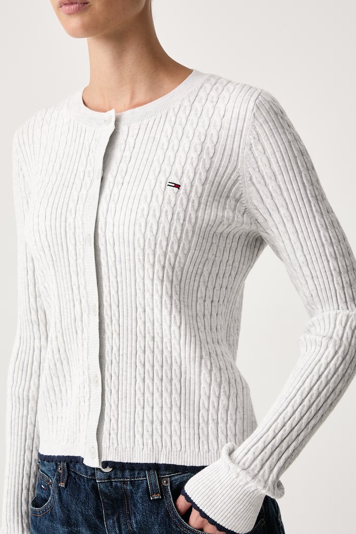 Kardigan dámský Tommy Jeans DW0DW23458 šedá
