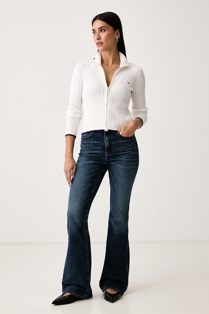 Tommy Jeans Kardigan damski DW0DW23355 beżowy AW26