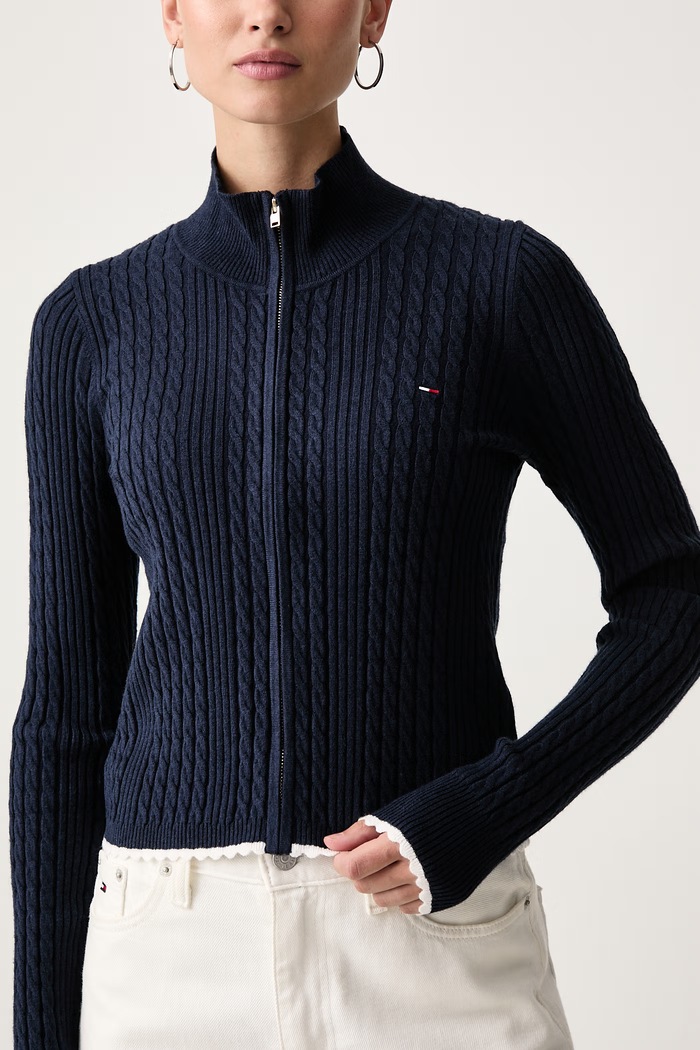 Kardigan damski Tommy Jeans DW0DW23355 granatowy