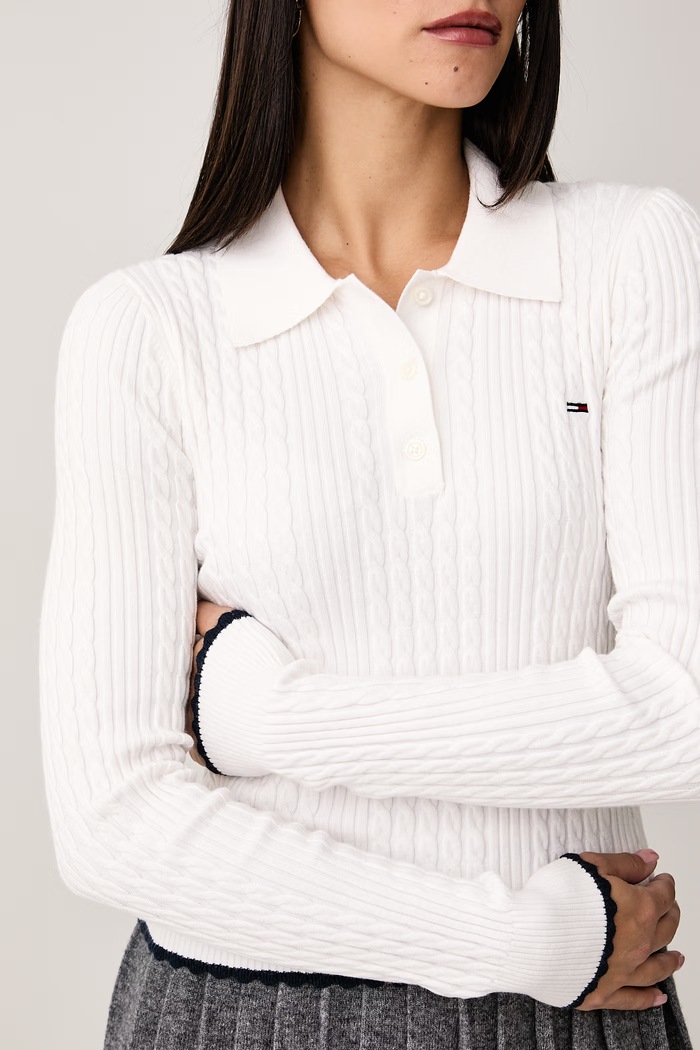 Sweter damski Tommy Jeans DW0DW23354 beżowy