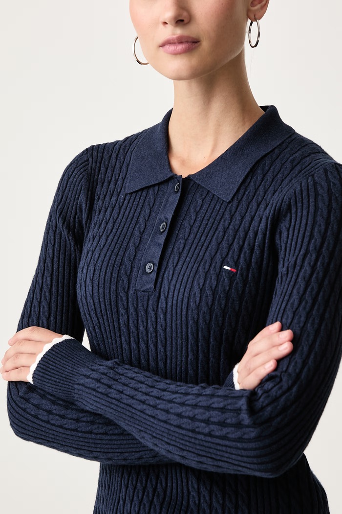 Sweter damski Tommy Jeans DW0DW23354 granatowy