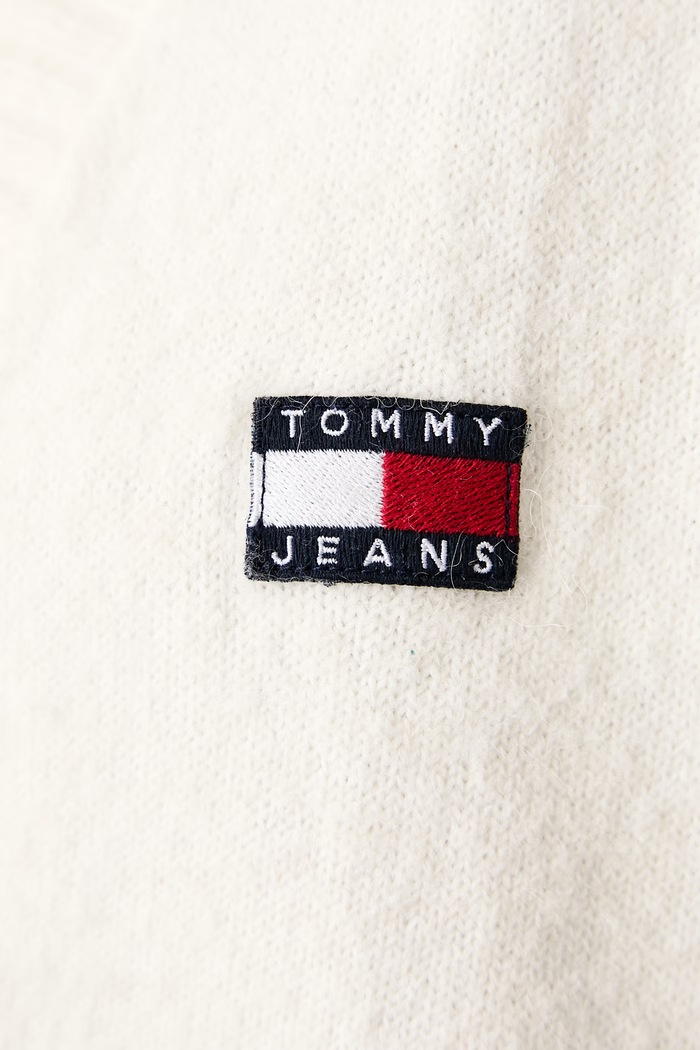 Kardigan ženski z dodatkom volne Tommy Jeans bež DW0DW23830
