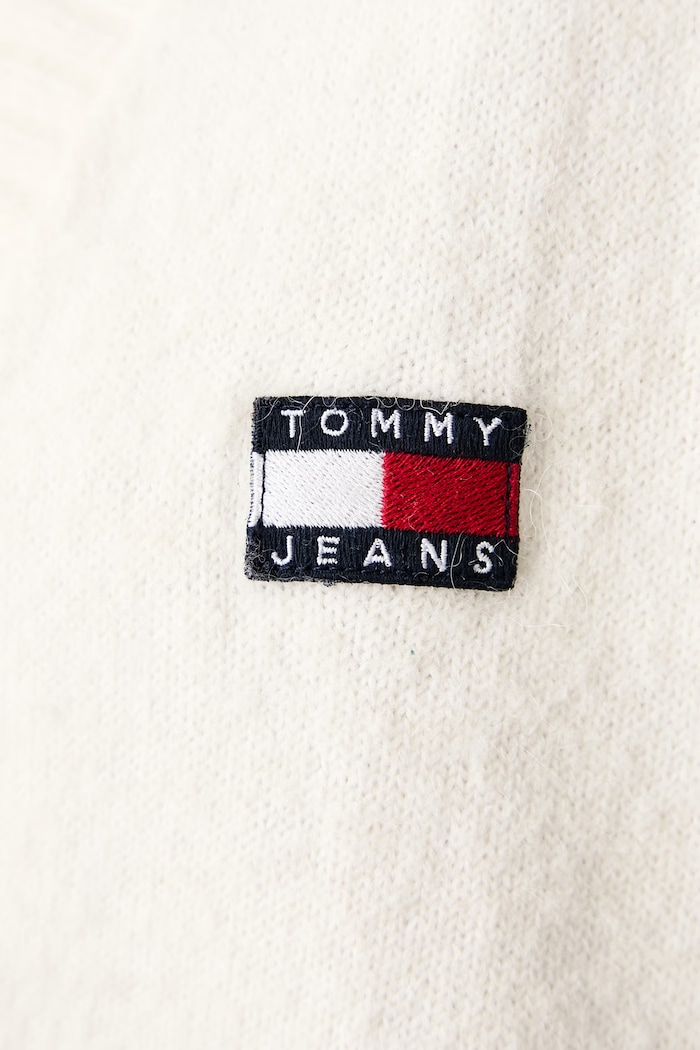 Kardigan ženski z dodatkom volne Tommy Jeans bež DW0DW23830