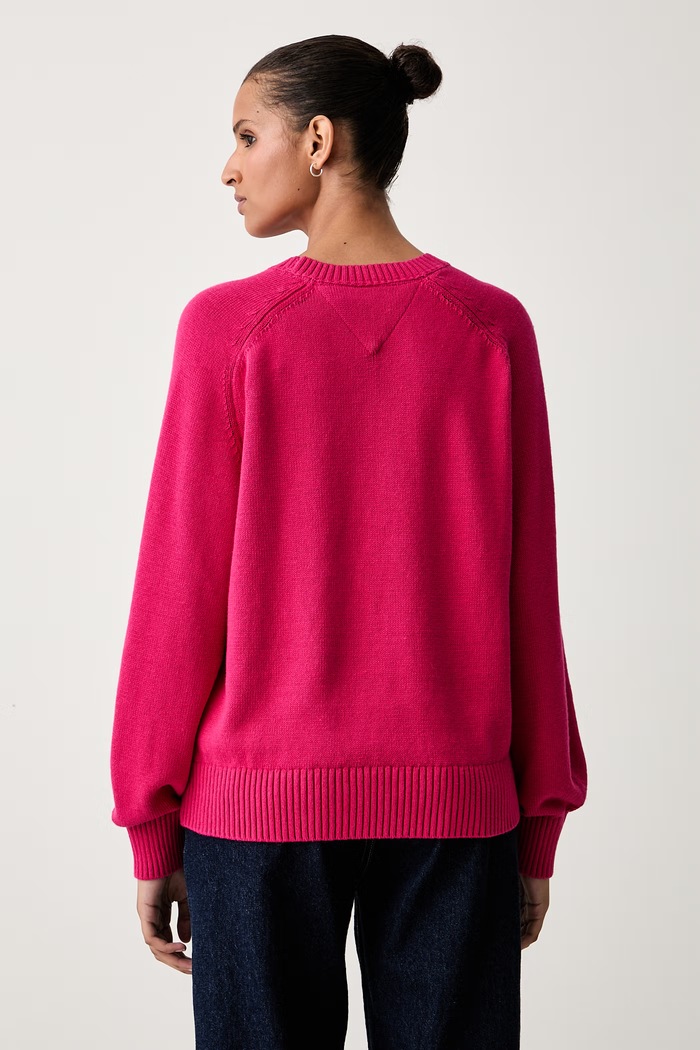 Odzież Tommy Jeans sweter damski z wełną DW0DW23450 różowy