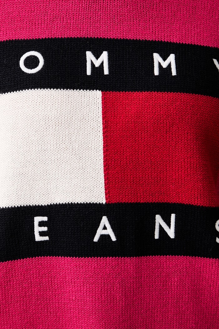 Tommy Jeans sweter damski z wełną DW0DW23450 różowy