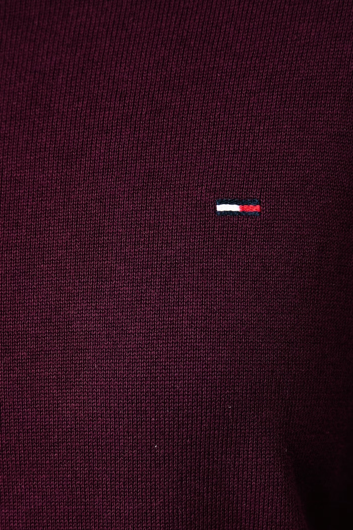 Sweter damski bawełniany Tommy Jeans bordowy DW0DW23360