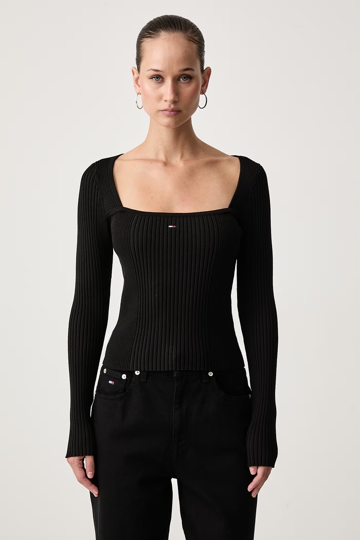 Tommy Jeans Pulover za žene crna DW0DW23544