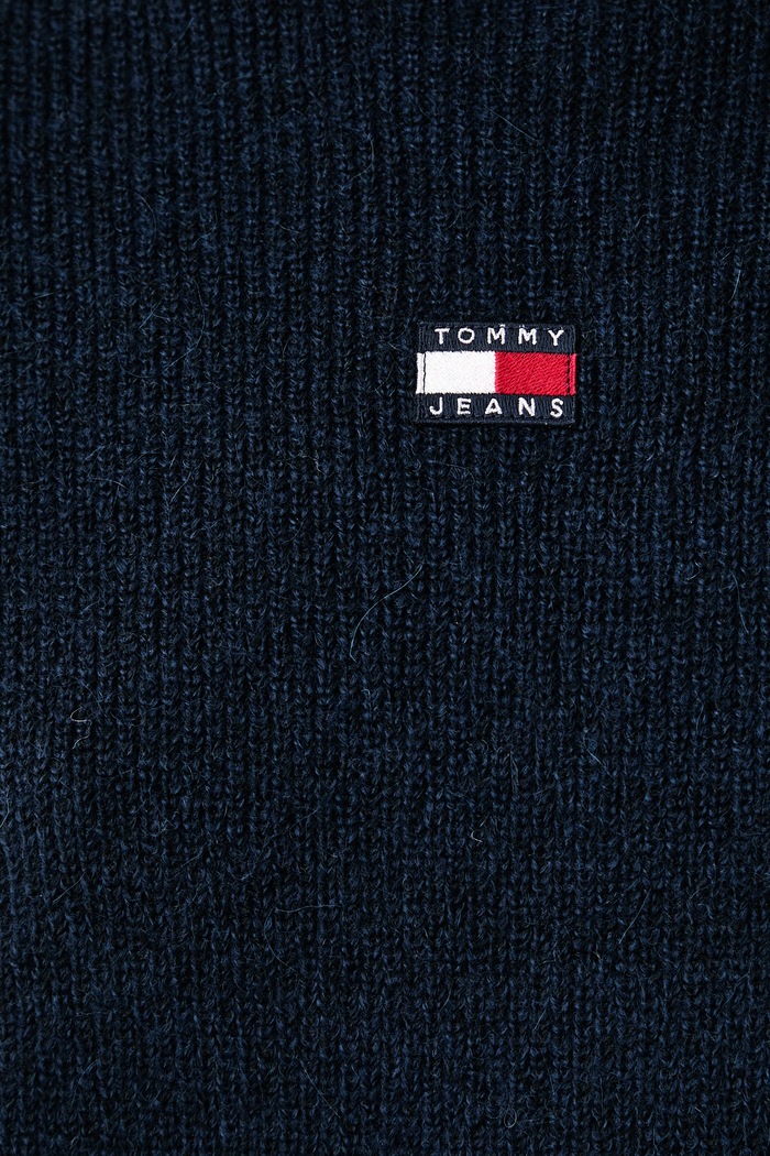 Sweter damski z wełną Tommy Jeans granatowy DW0DW23349