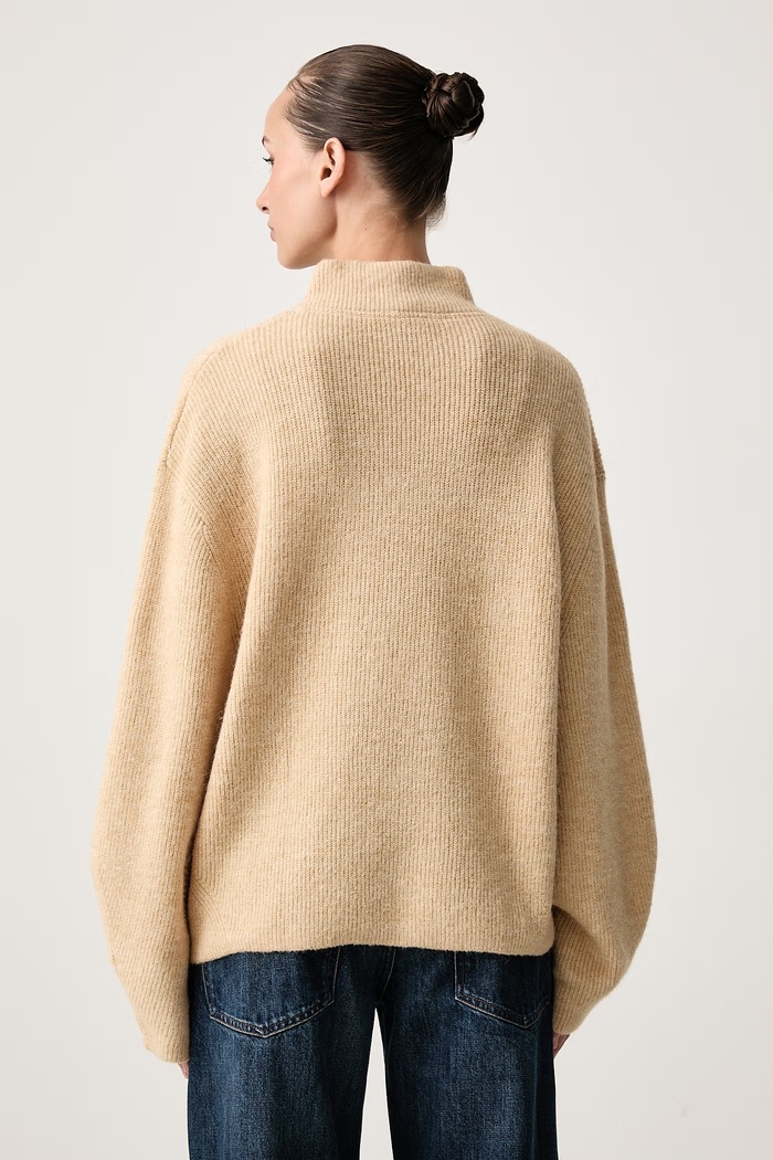 Odzież Tommy Jeans Sweter damski z wełną DW0DW23349 beżowy