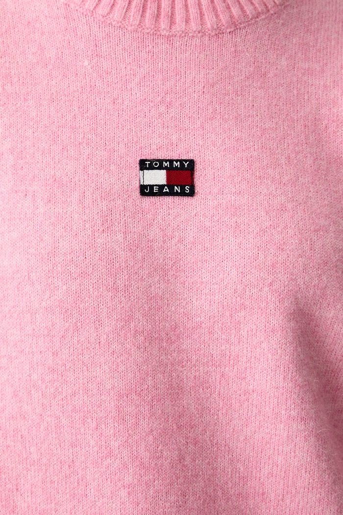 Tommy Jeans sweter damski z dodatkiem wełny DW0DW23831 różowy