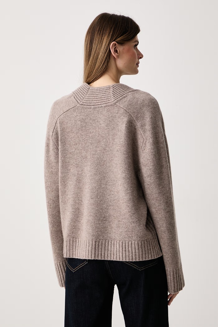 Odzież Tommy Hilfiger Kardigan damski z wełną WW0WW52309 beżowy