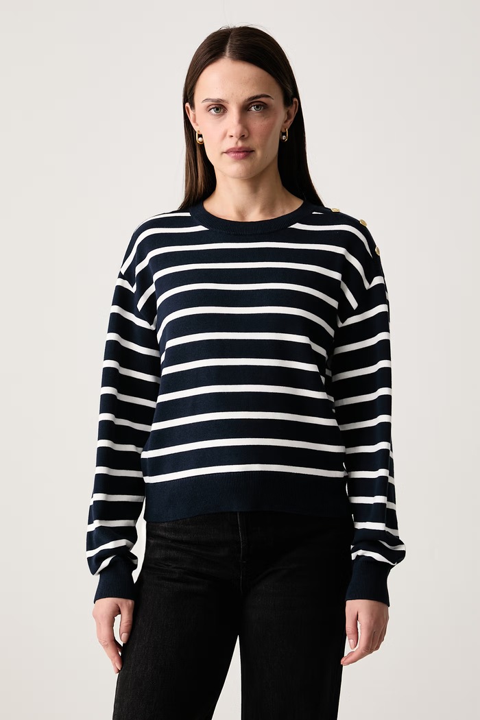 Tommy Hilfiger Svetr dámský bavlněný námořnická modř WW0WW51584