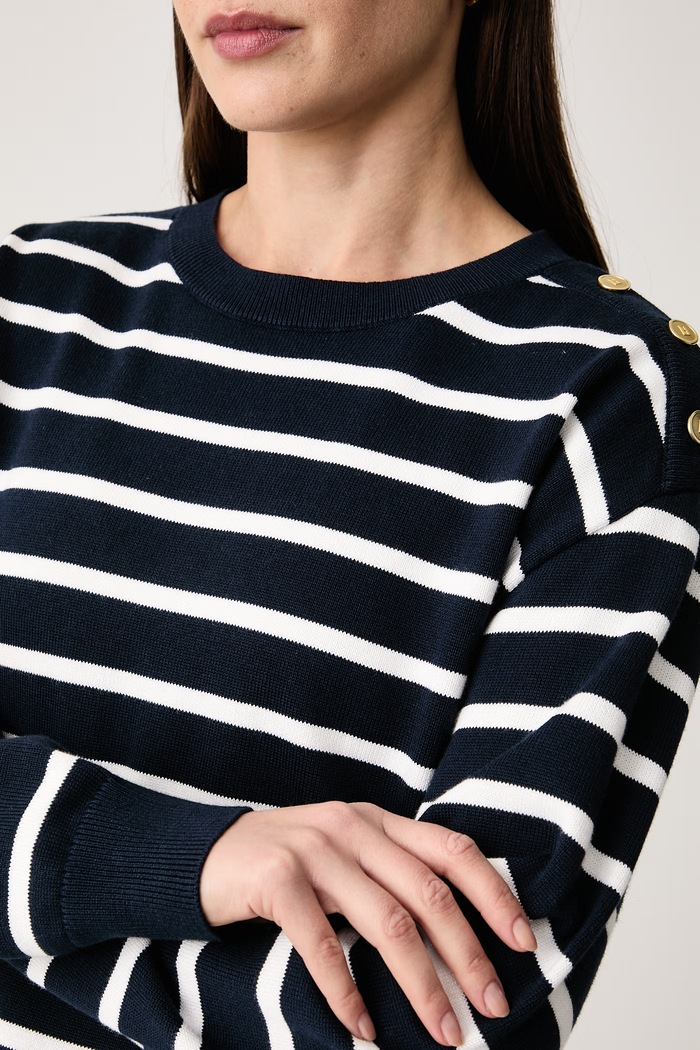 Svetr dámský bavlněný Tommy Hilfiger WW0WW51584 námořnická modř