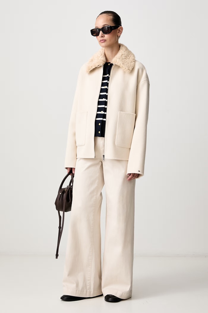 Tommy Hilfiger Kardigan za žene od pamuka WW0WW51583 mornarsko plava AW26