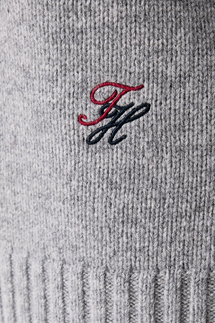 Sveter dámsky vlnený Tommy Hilfiger sivá WW0WW51430