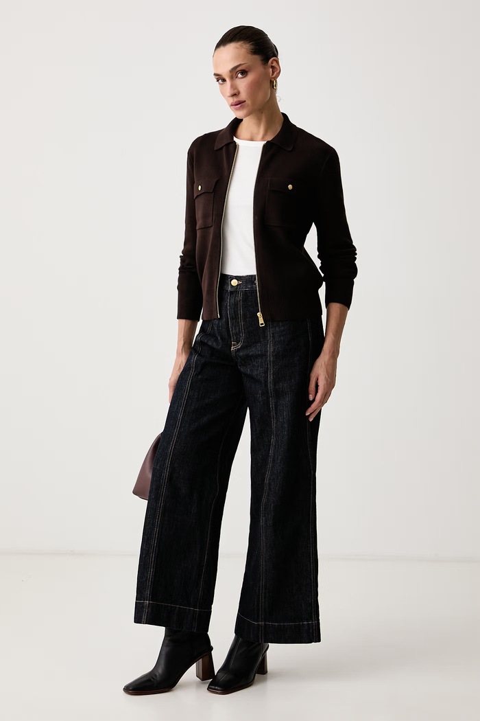 Tommy Hilfiger Жилетка дамска с памук WW0WW51415 кафяв AW26