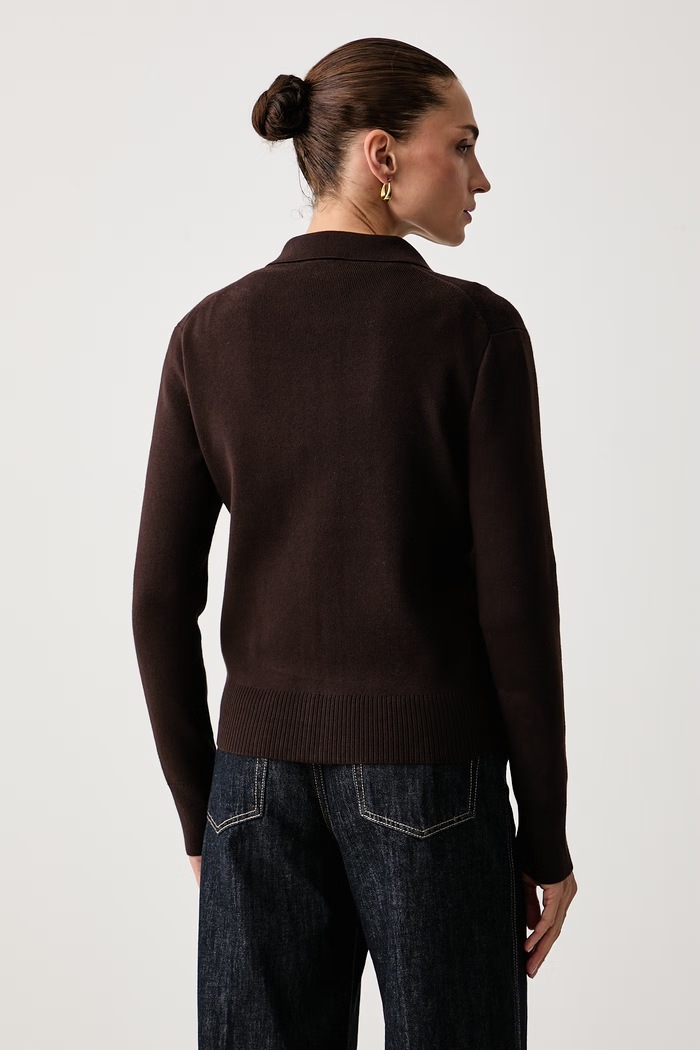 Дрехи Tommy Hilfiger Жилетка дамска с памук WW0WW51415 кафяв