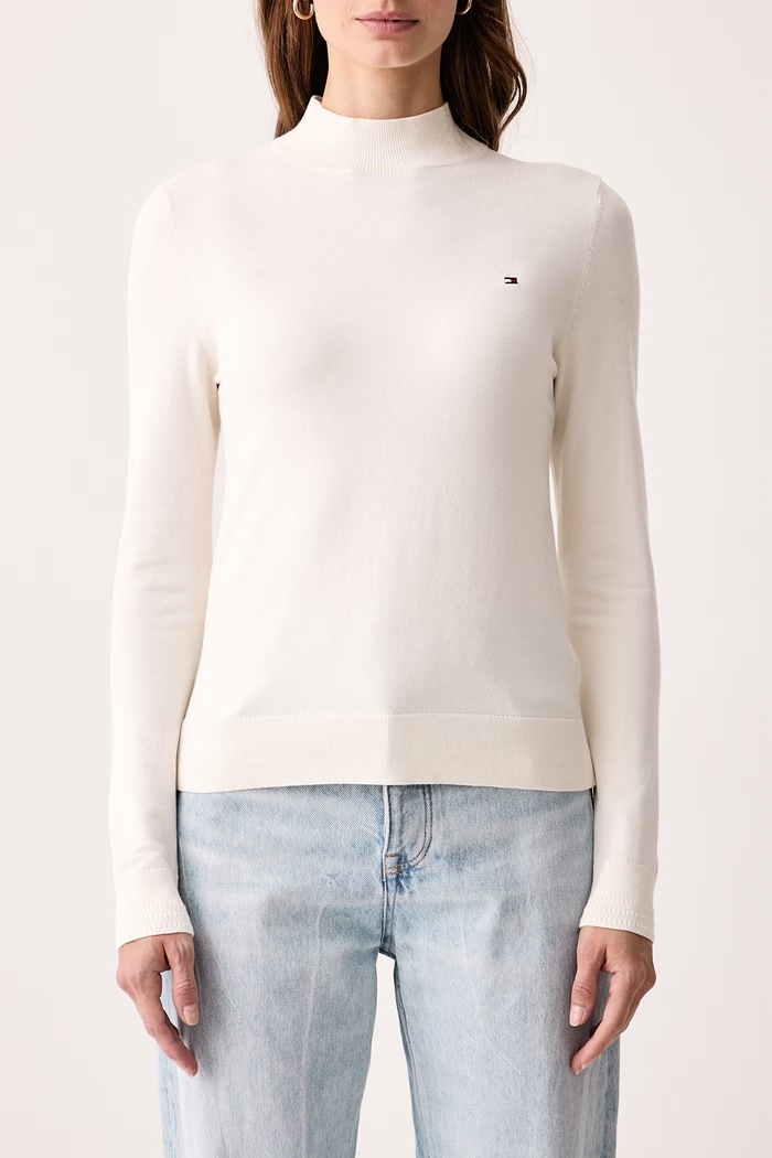 Poludolčevita ženska s pamukom Tommy Hilfiger WW0WW51383 bež
