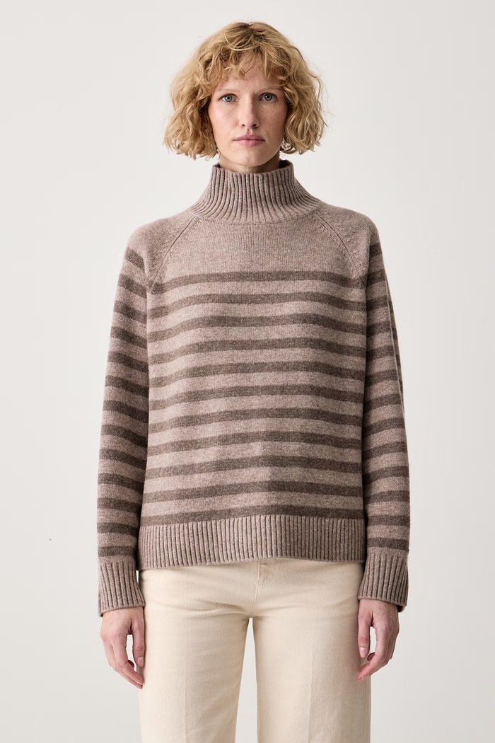 Tommy Hilfiger Sweter damski wełniany beżowy WW0WW52228