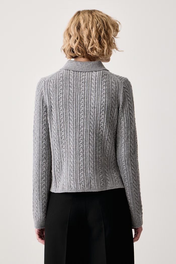 Odzież Tommy Hilfiger Sweter damski z wełną WW0WW52222 szary