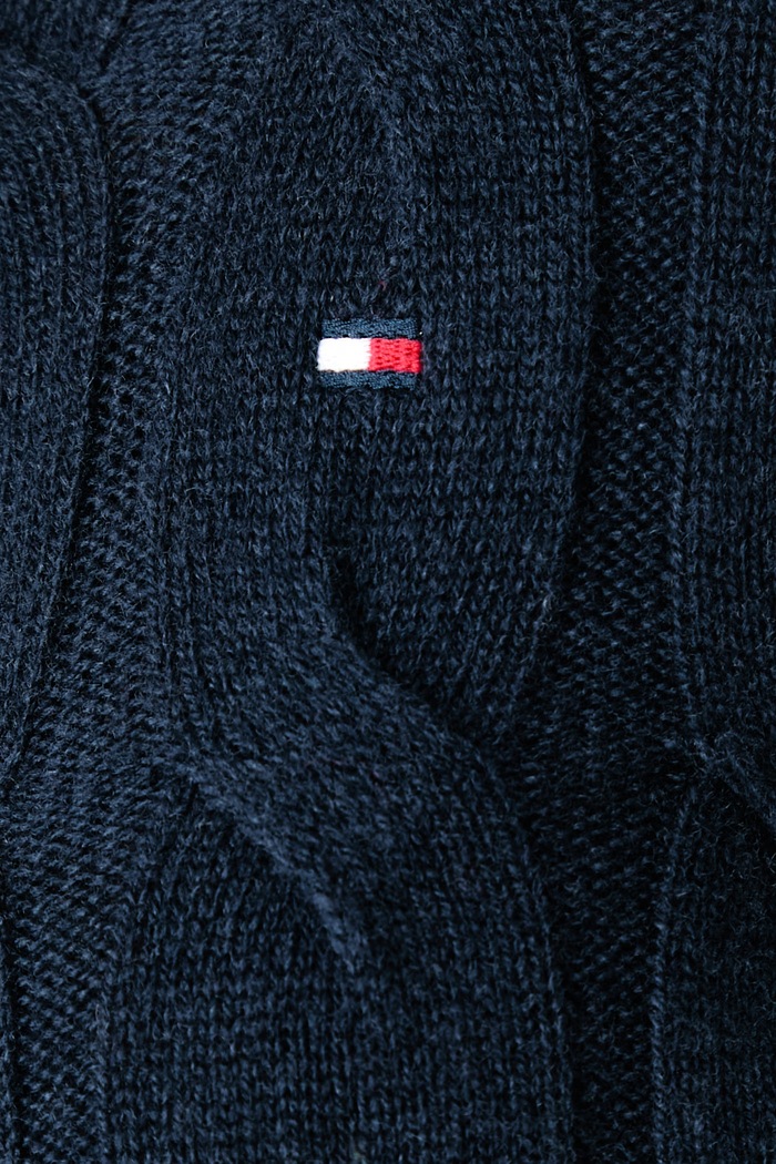Kardigán dámsky vlnený Tommy Hilfiger tmavomodrá WW0WW52191