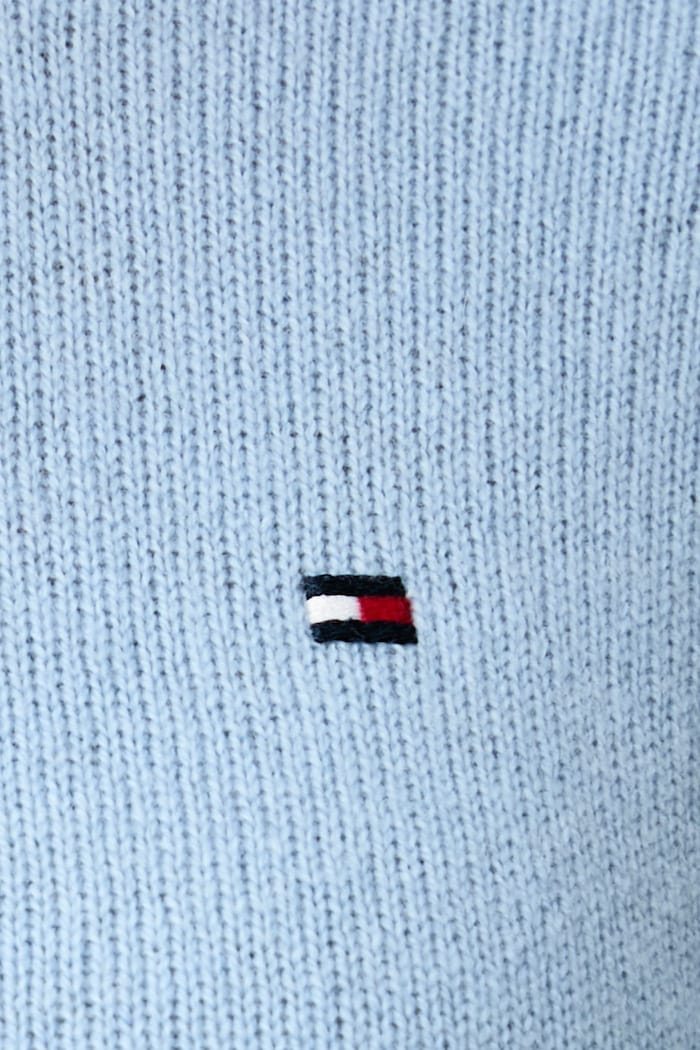 Sweter damski wełniany Tommy Hilfiger niebieski WW0WW51432