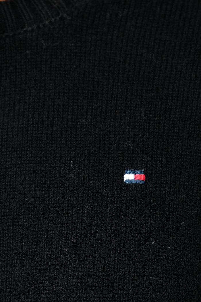 Pulover ženski volnen Tommy Hilfiger črna WW0WW51432