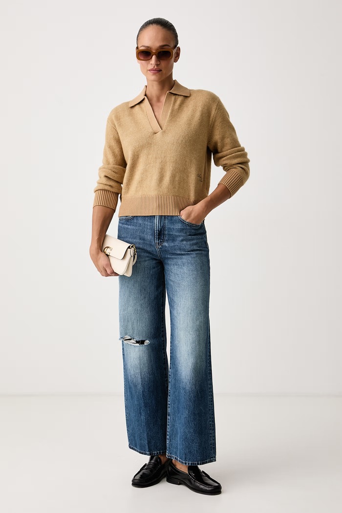 Calvin Klein Jeans Maglione da donna con misto lana LV047H302G marrone AW26