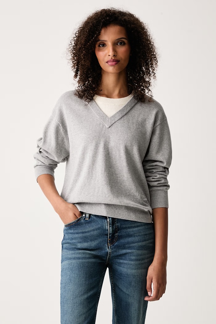 Calvin Klein Jeans Sweter damski z wełną szary LV047H371G