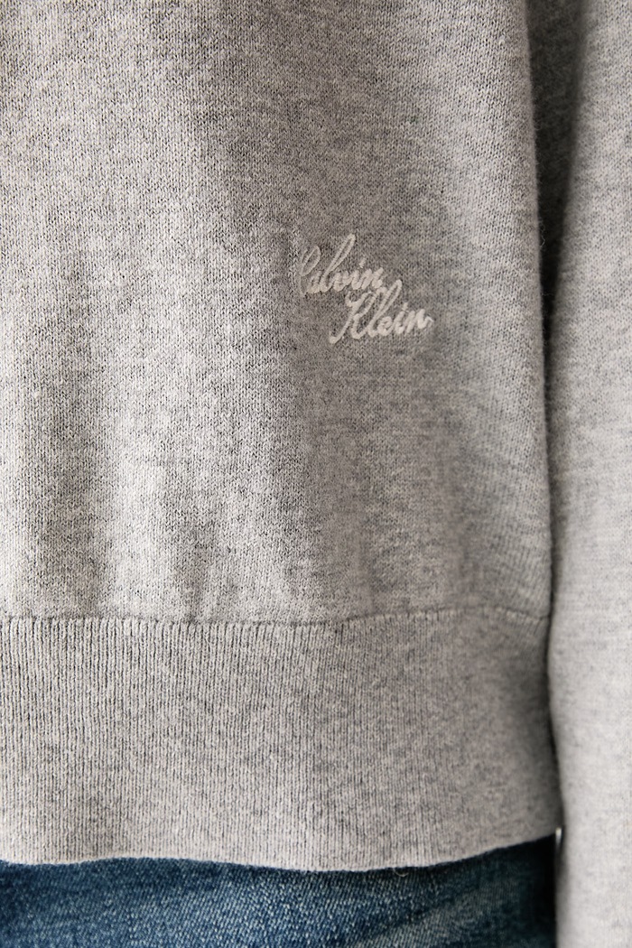 Sweter damski z wełną Calvin Klein Jeans LV047H371G szary