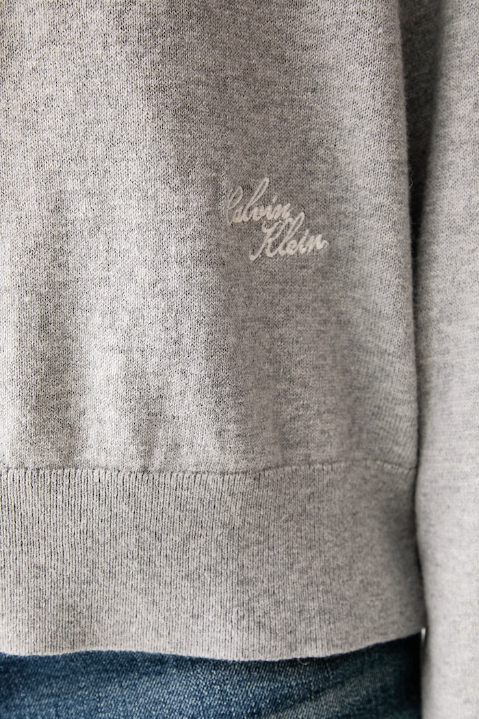 Sweter damski z wełną Calvin Klein Jeans LV047H371G szary